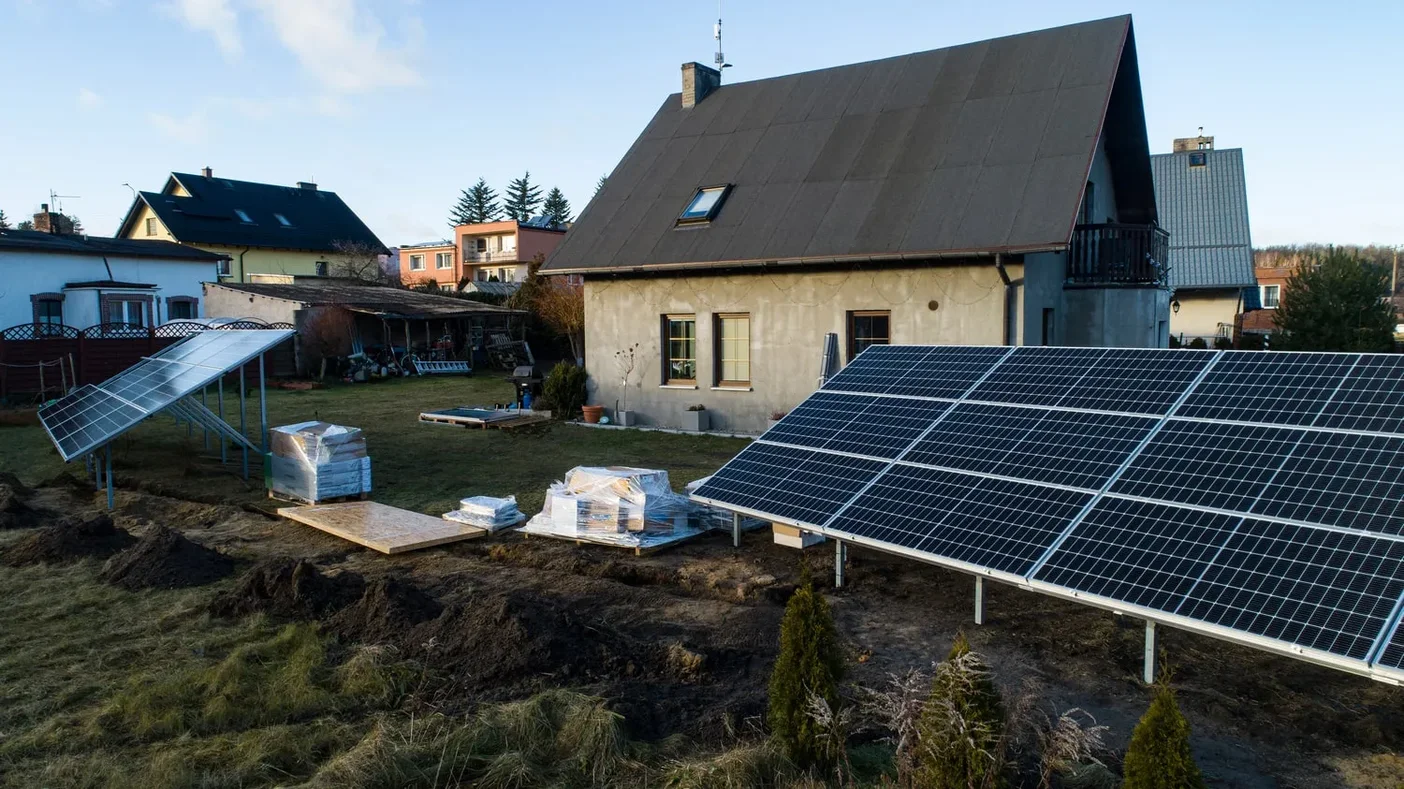 Gruntowa instalacja w bezpośrednim otoczeniu domu