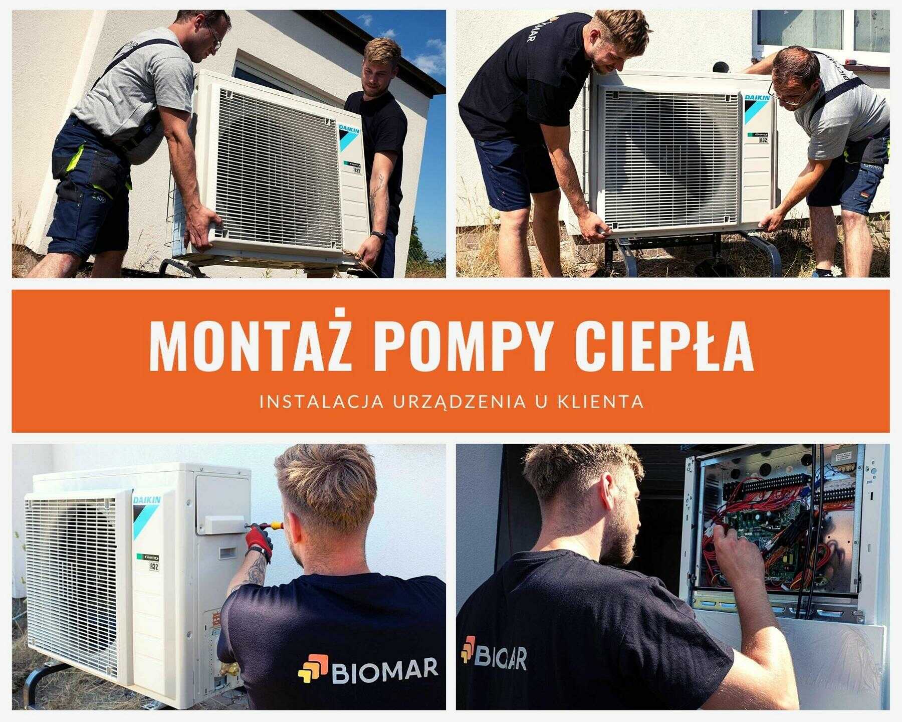 Montaż pompy ciepła przez instalatorów OZE Biomar