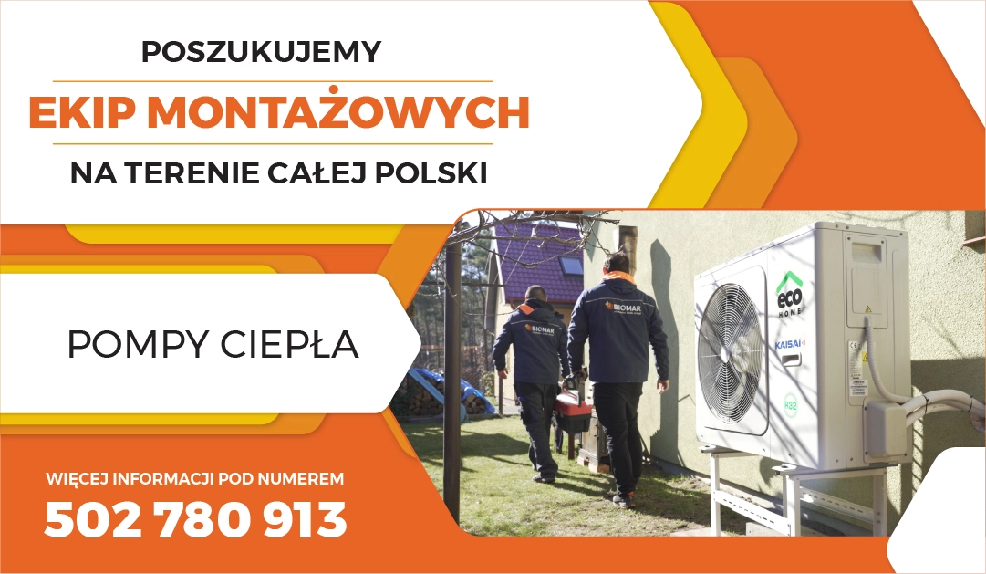 Poszukujemy ekip z doświadczeniem w montażu pomp ciepła